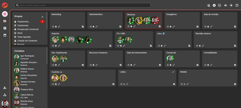 dashboard de comunicação interna